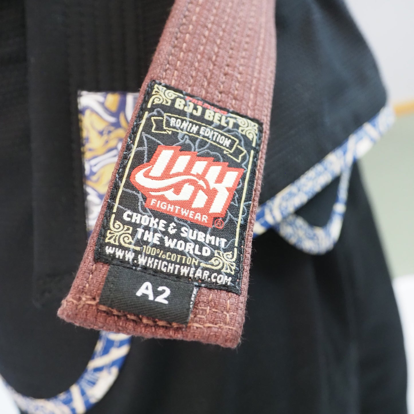 Ceinture jiu jitsu bresilien wkfightwear marque francaise jjb nogi grappling