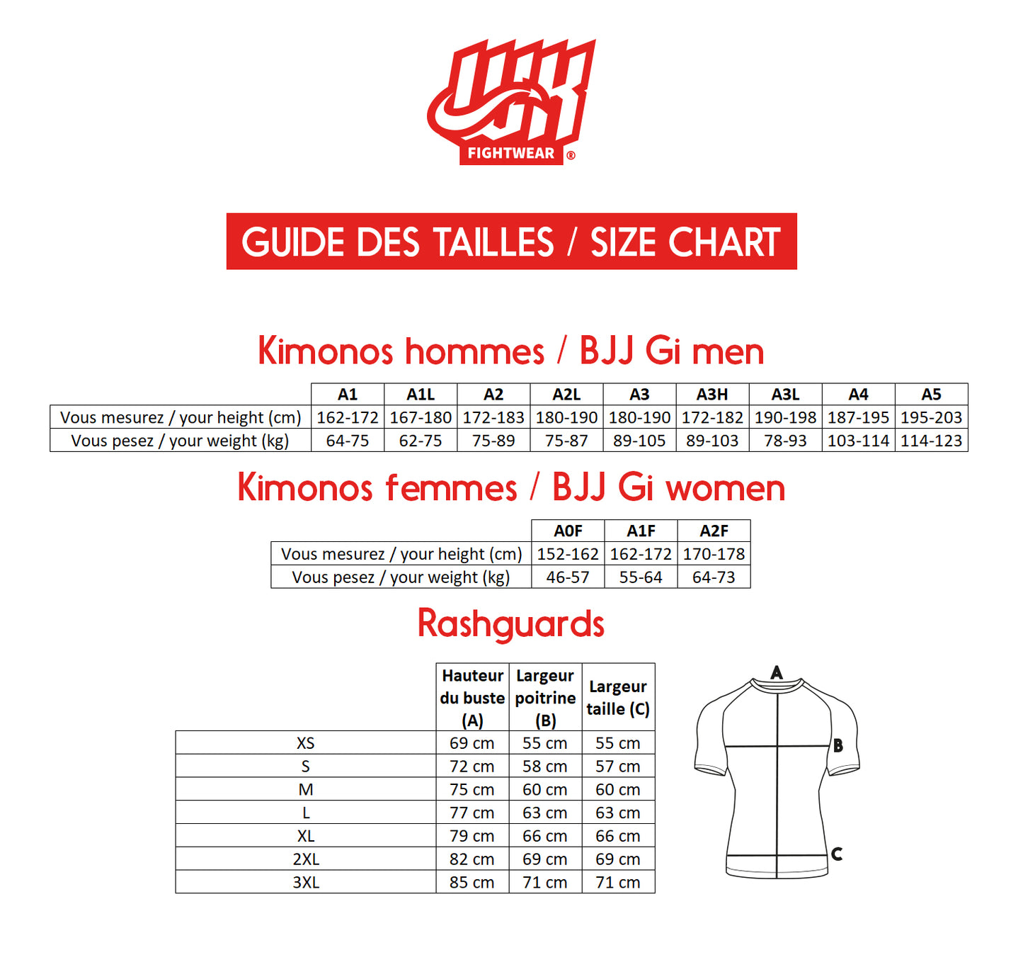 WKFightwear kimonos jiu jitsu bresilien rashguard jjb grappling no gi